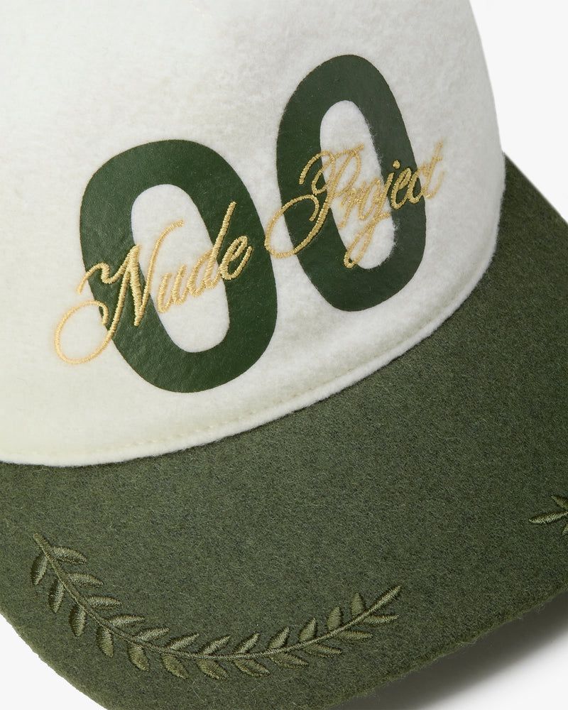 Nude Project Chateau Team Cap White / Green | US-58492KTRB