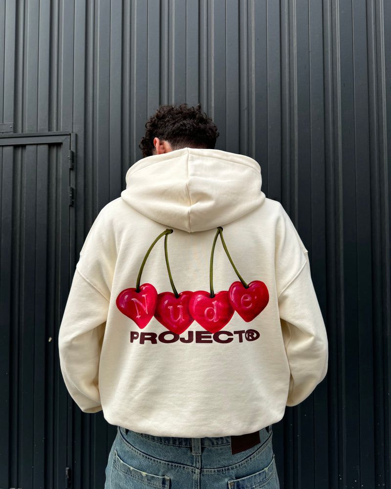 Nude Project Cherry Hoodie Cream | US-67324TAWR