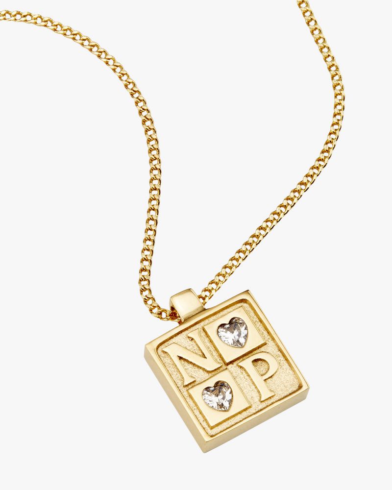 Nude Project Chess Necklace Gold | US-58419WSUC