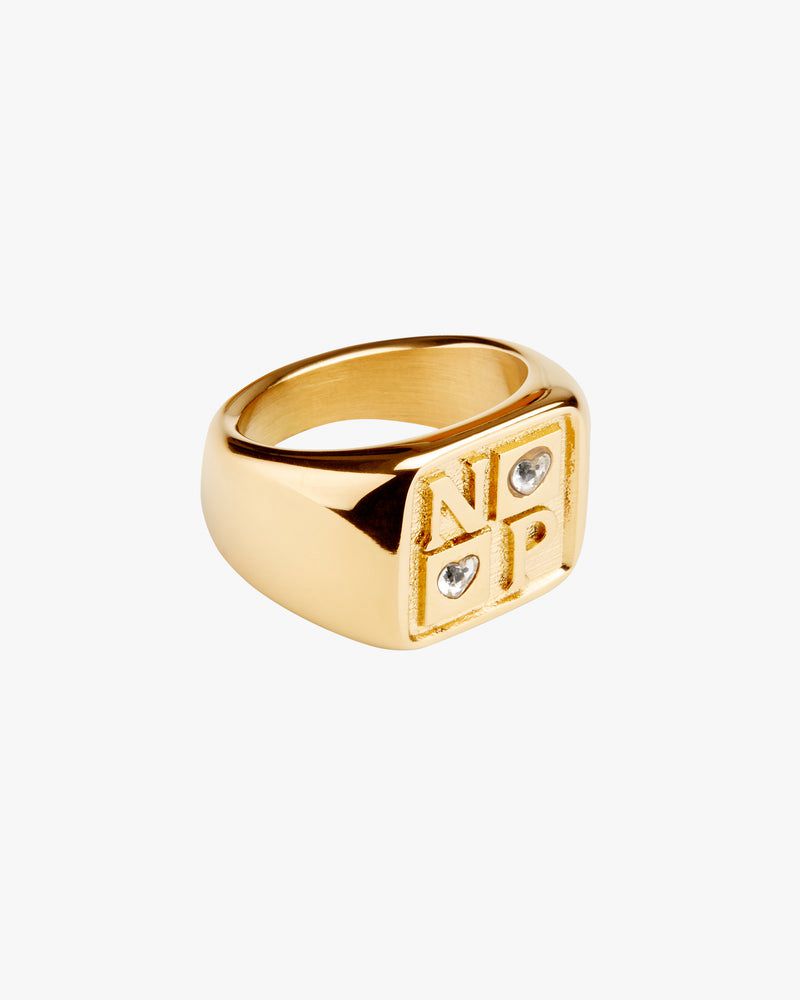 Nude Project Chess Ring Gold | US-23169ZPSF