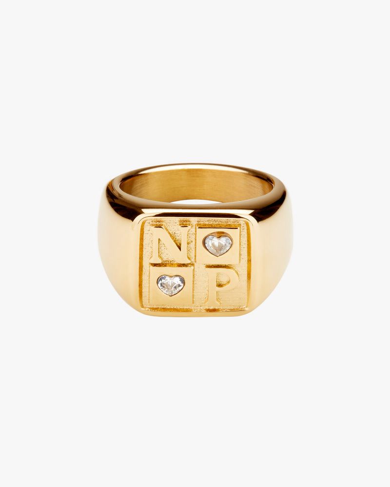 Nude Project Chess Ring Gold | US-23169ZPSF