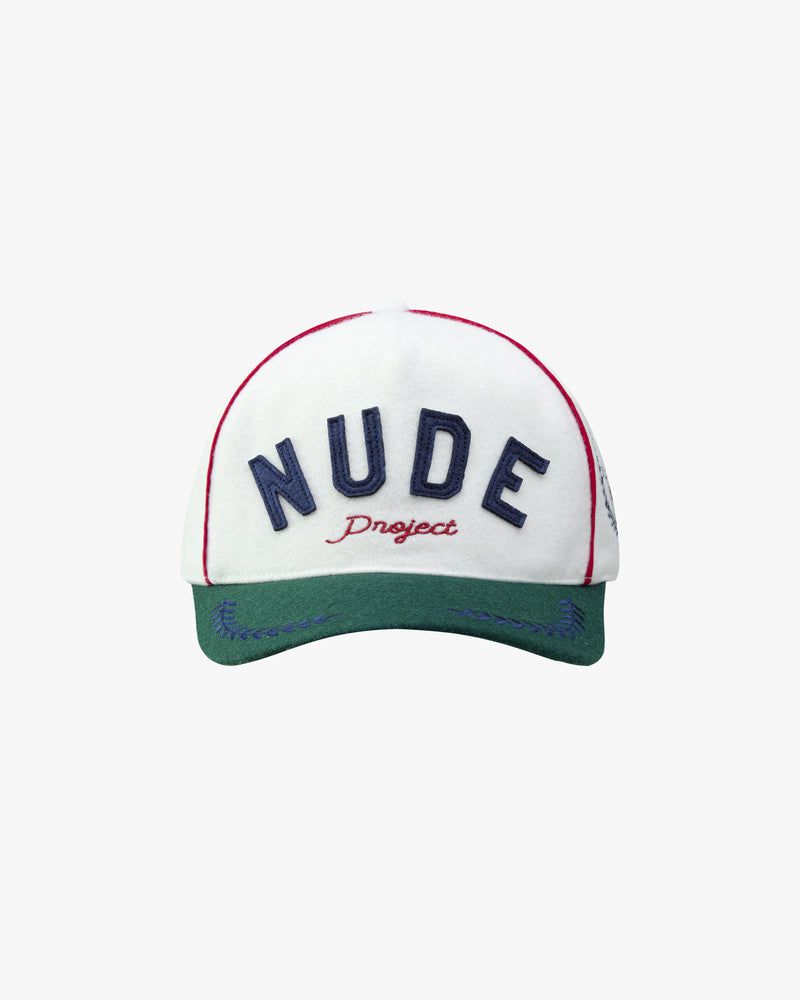 Nude Project Classic Varsity Cap White | US-14850ICDF