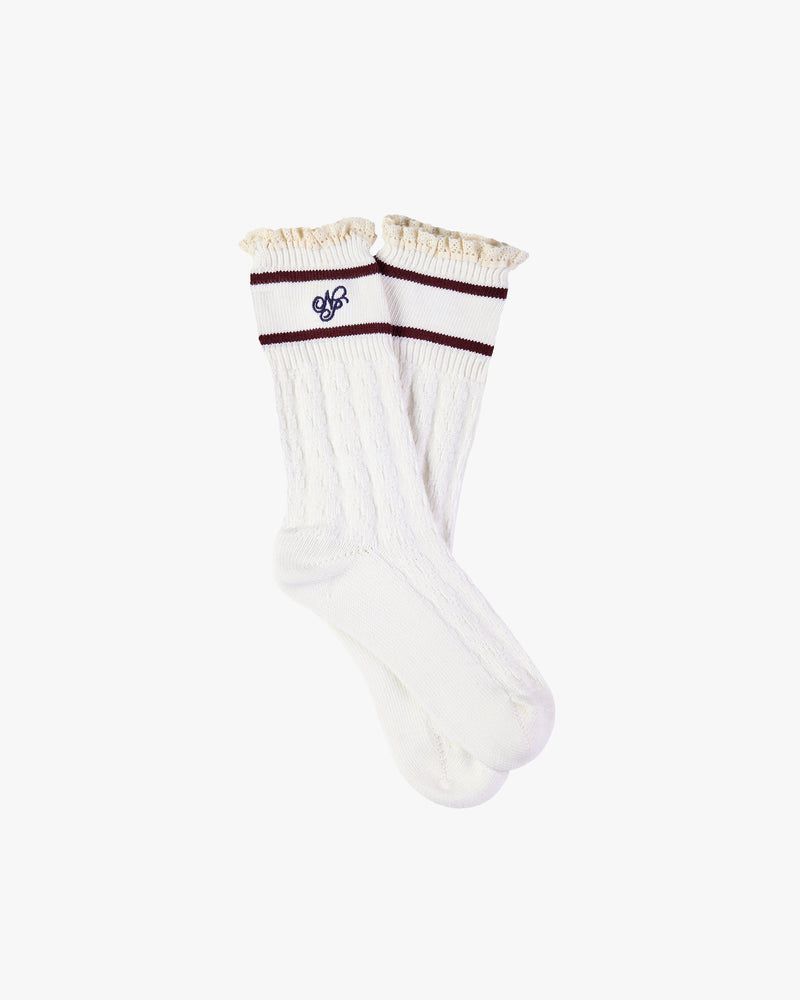 Nude Project Coquette 2xpack Socks Burgundy / Beige | US-91057XZCR