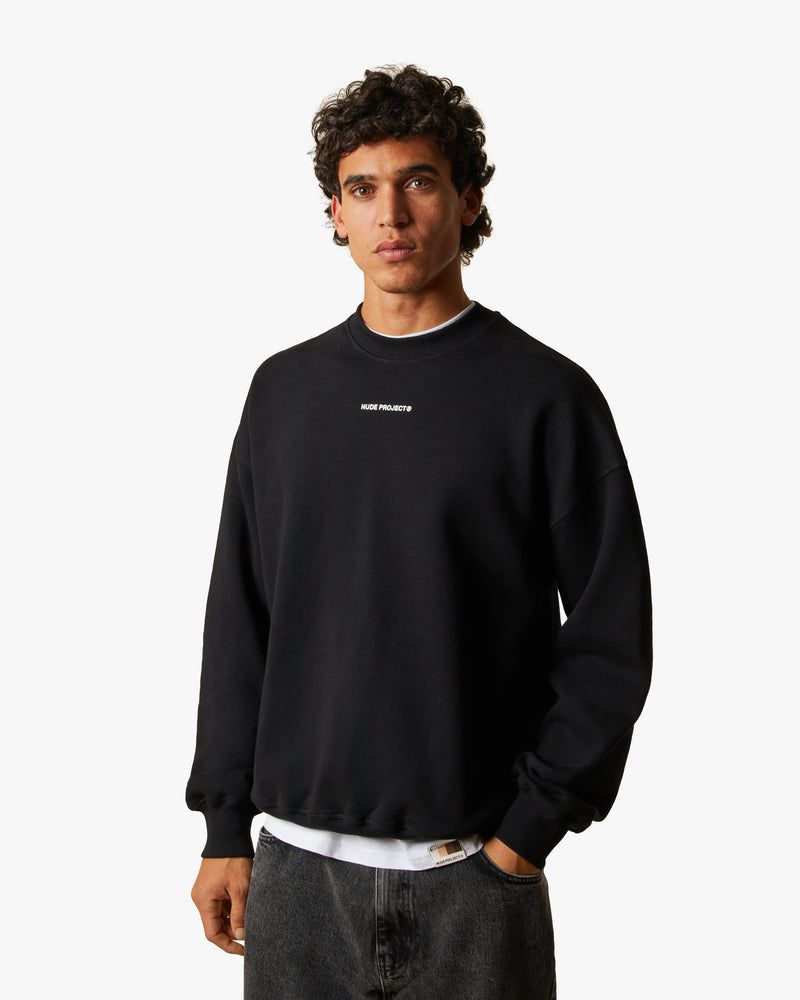 Nude Project Cult Crewneck Sweatshirt Black | US-41380XIUQ