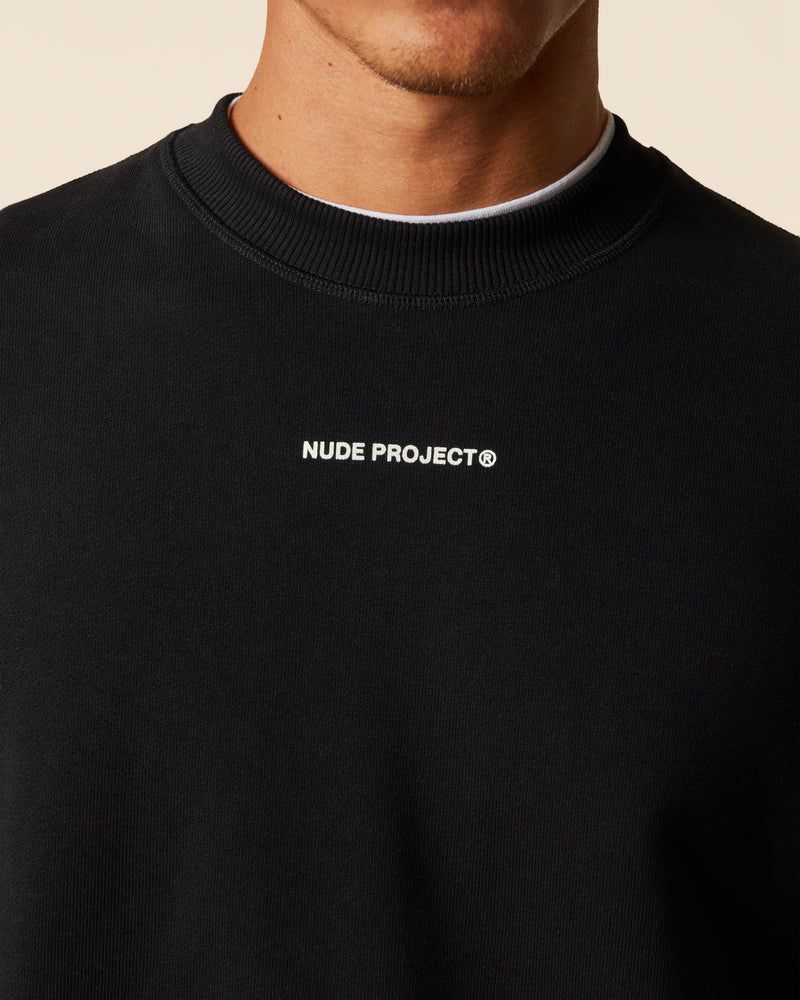 Nude Project Cult Crewneck Sweatshirt Black | US-41380XIUQ