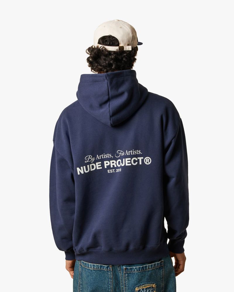 Nude Project Cult Hoodie Navy | US-31924NYQW