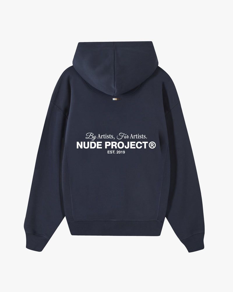 Nude Project Cult Hoodie Navy | US-31924NYQW