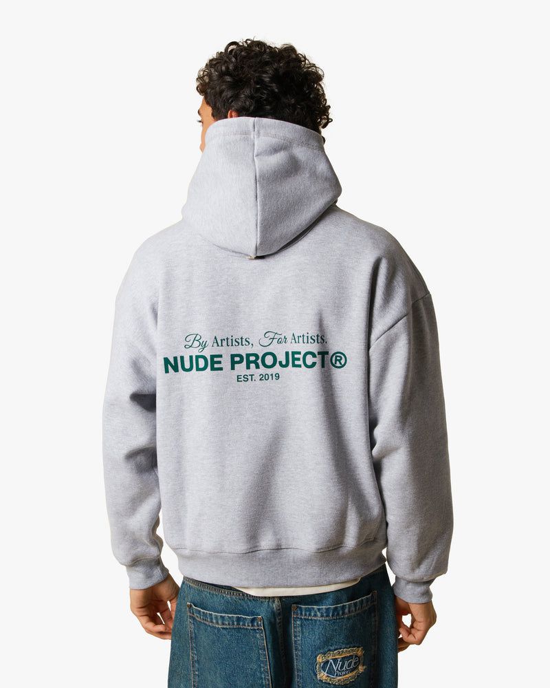 Nude Project Cult Melange Hoodie Grey | US-53742QYNS