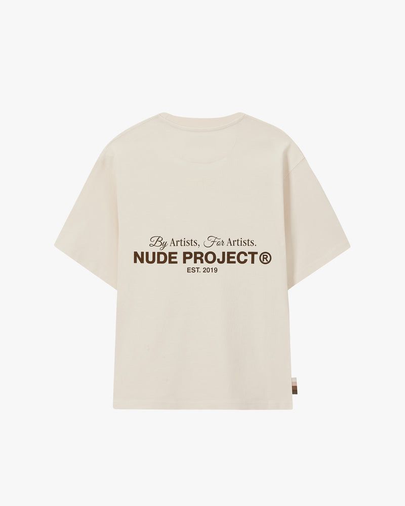 Nude Project Cult T-shirt Cream | US-04937PYSJ