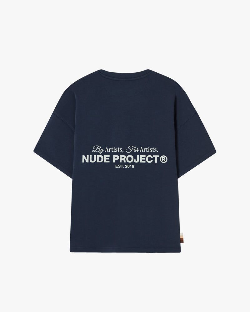 Nude Project Cult T-shirt Navy | US-08247AQWU