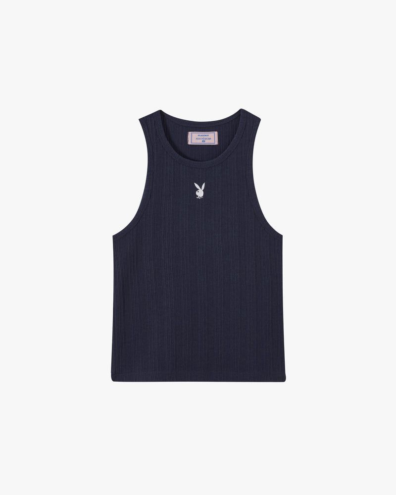 Nude Project Cut&sew Playboy Tank Top Navy | US-02139FOQT