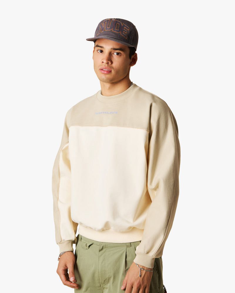 Nude Project Da Wave Crewneck Sweatshirt Beige | US-25496ADHG