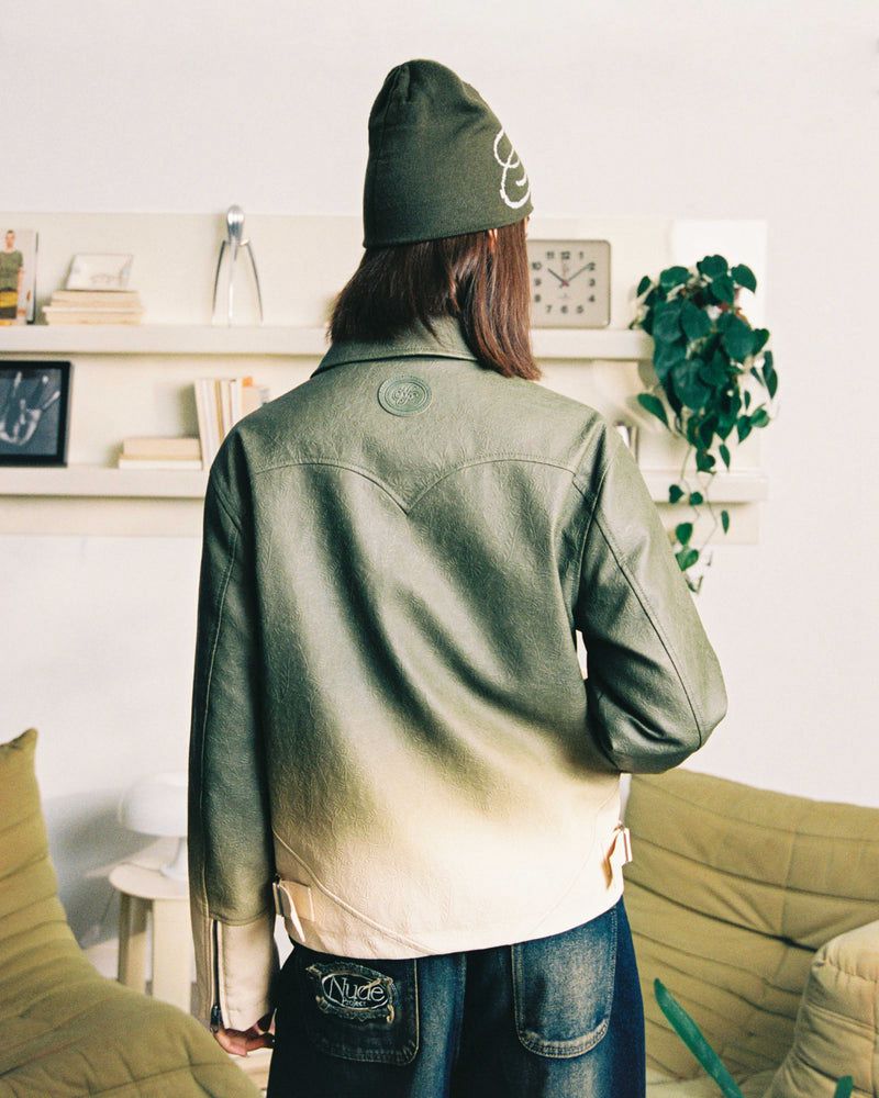 Nude Project Dolla Degrade Jacket Green / Cream | US-10592JHUN