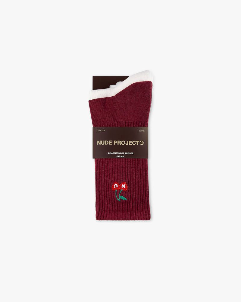 Nude Project Dreams 2xpack Socks Burgundy / Beige | US-12037XCFA