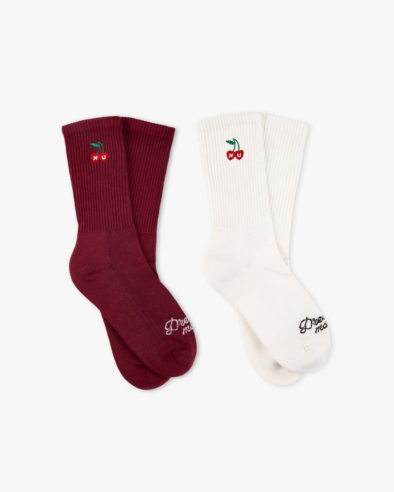 Nude Project Dreams 2xpack Socks Burgundy / Beige | US-12037XCFA