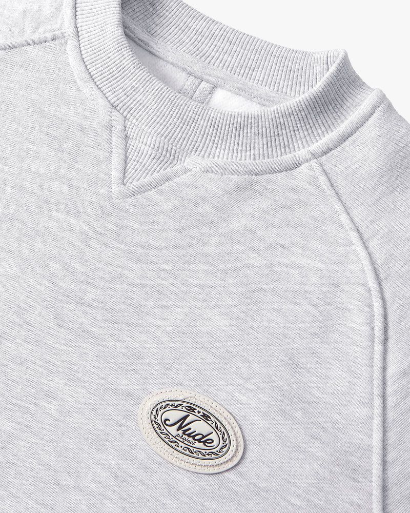 Nude Project Essentials Crewneck Sweatshirt Grey | US-61408WFRQ