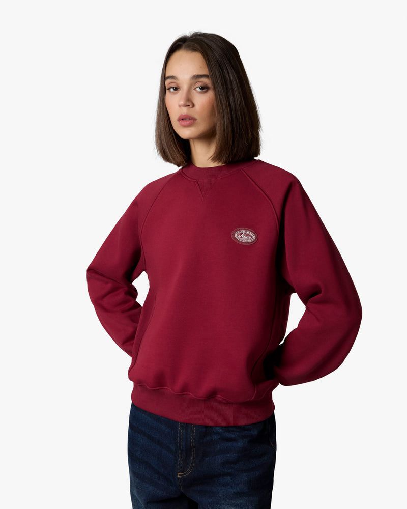 Nude Project Essentials Crewneck Sweatshirt Burgundy | US-45370BASX