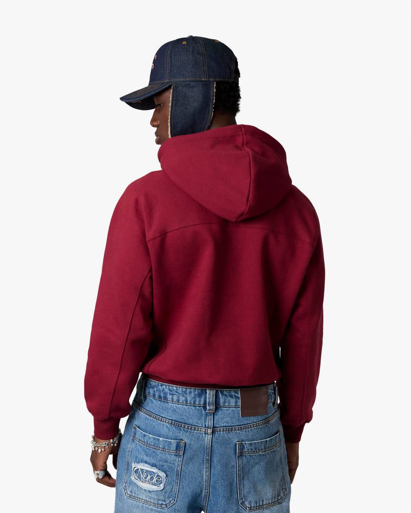 Nude Project Essentials Hoodie Burgundy | US-26739DMQJ