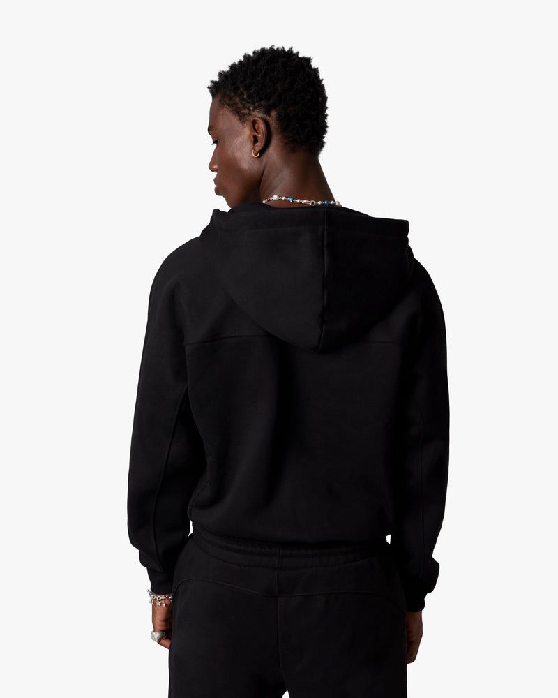 Nude Project Essentials Zip-up Hoodie Black | US-34107ORGN