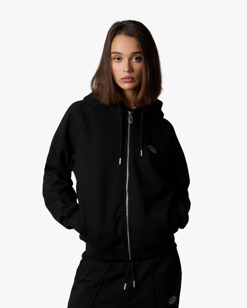 Nude Project Essentials Zip-up Hoodie Black | US-34107ORGN