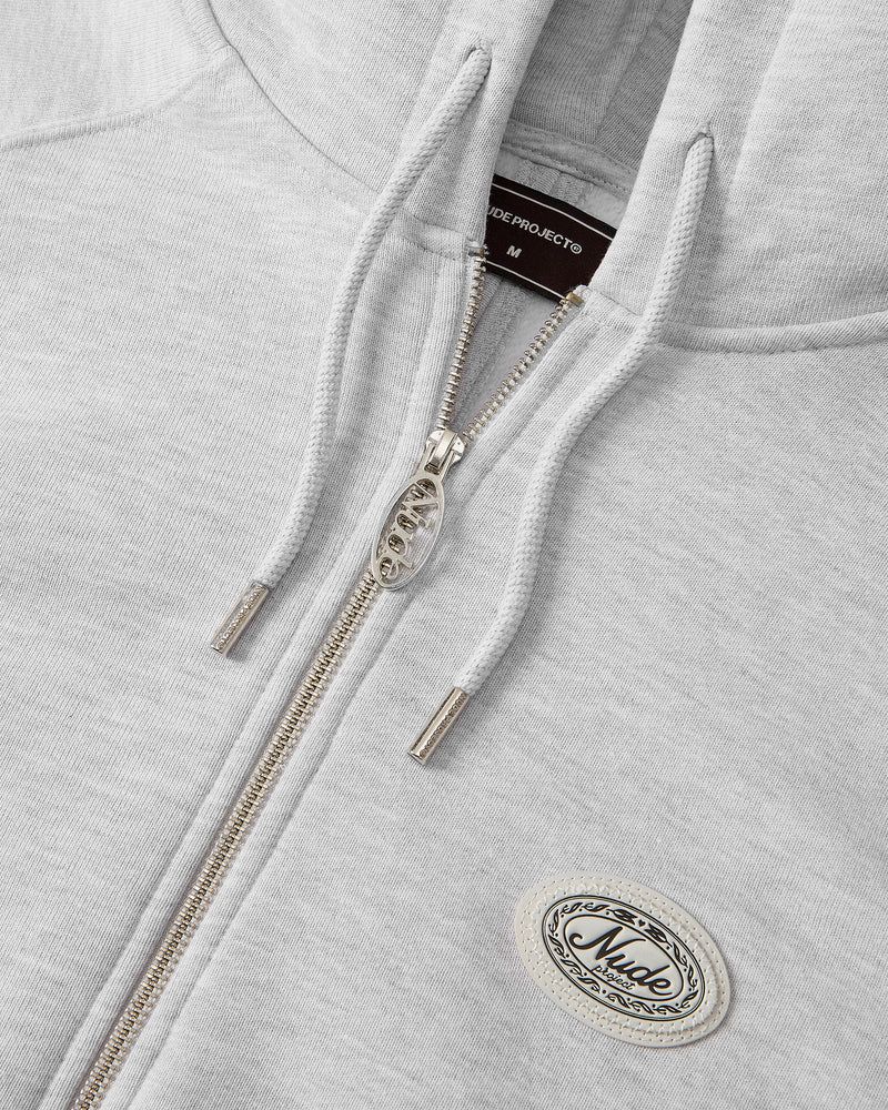 Nude Project Essentials Zip-up Hoodie Grey | US-81297OYWZ