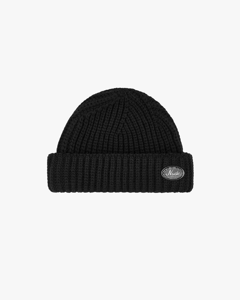 Nude Project Fisherman Laurel Beanie Black | US-34902CLAH