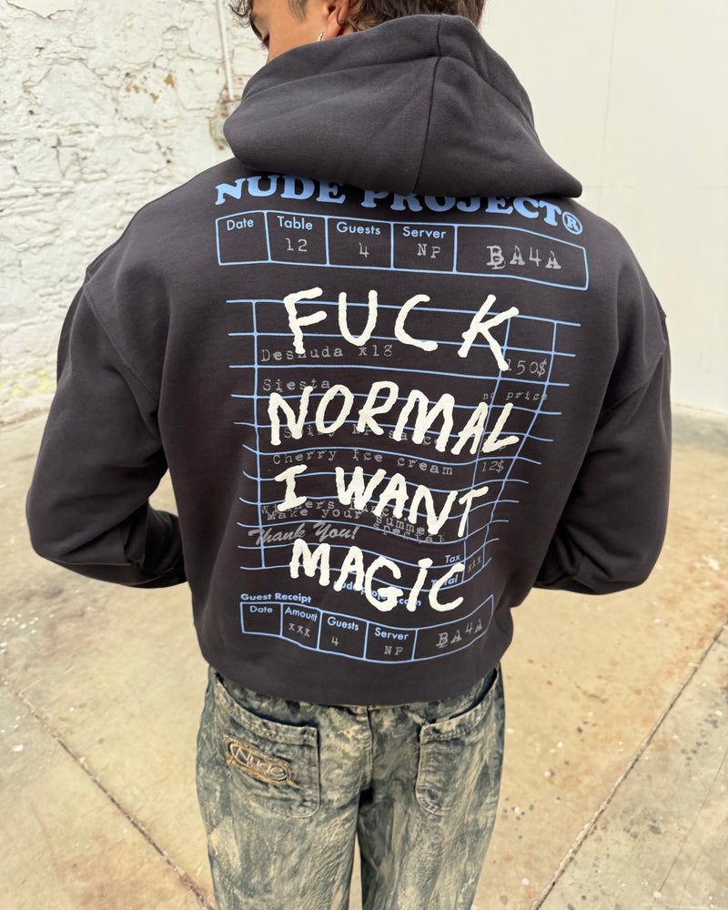 Nude Project Fuck Normal Hoodie Black | US-63489MGBL