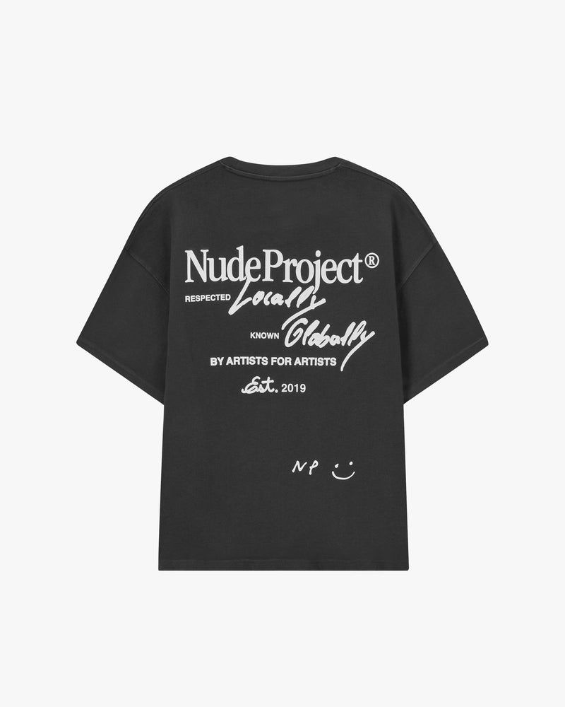 Nude Project Global Soon T-shirt Dark Grey | US-37298EMZH