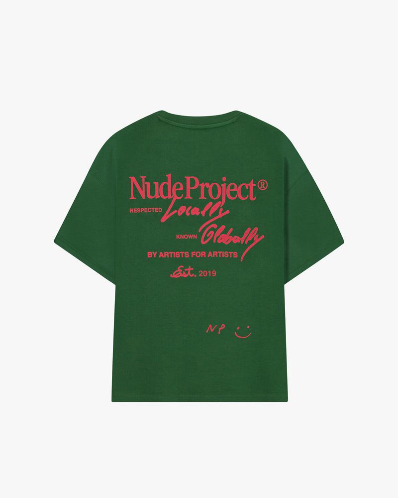 Nude Project Global Soon T-shirt Green | US-75136CLMW