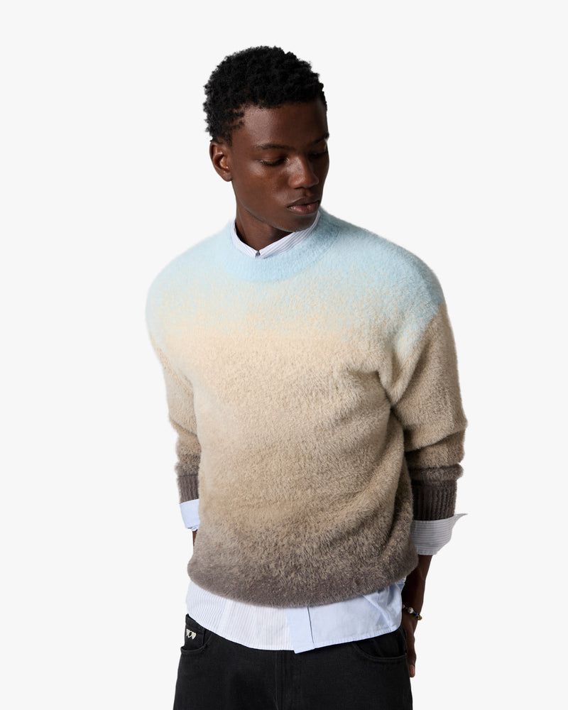 Nude Project Gradient Cozy Sweater Blue / Cream | US-13850JSBU