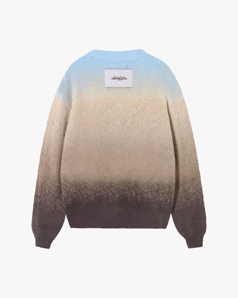 Nude Project Gradient Cozy Sweater Blue / Cream | US-13850JSBU