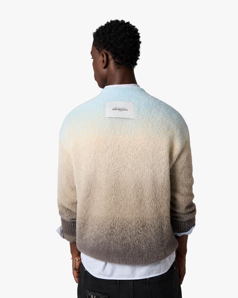 Nude Project Gradient Cozy Sweater Blue / Cream | US-13850JSBU