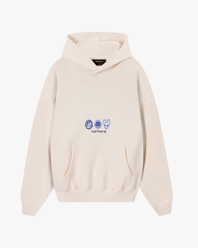 Nude Project Jarron Hoodie Cream / Blue | US-03769HSNX