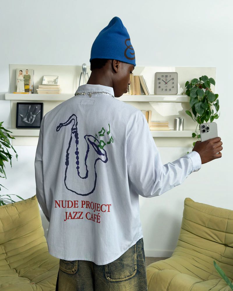 Nude Project Jazz Café Shirts Blue | US-62589IWDO