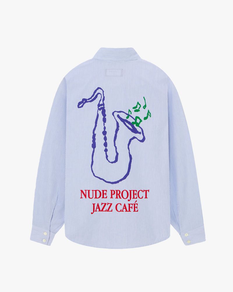 Nude Project Jazz Café Shirts Blue | US-62589IWDO