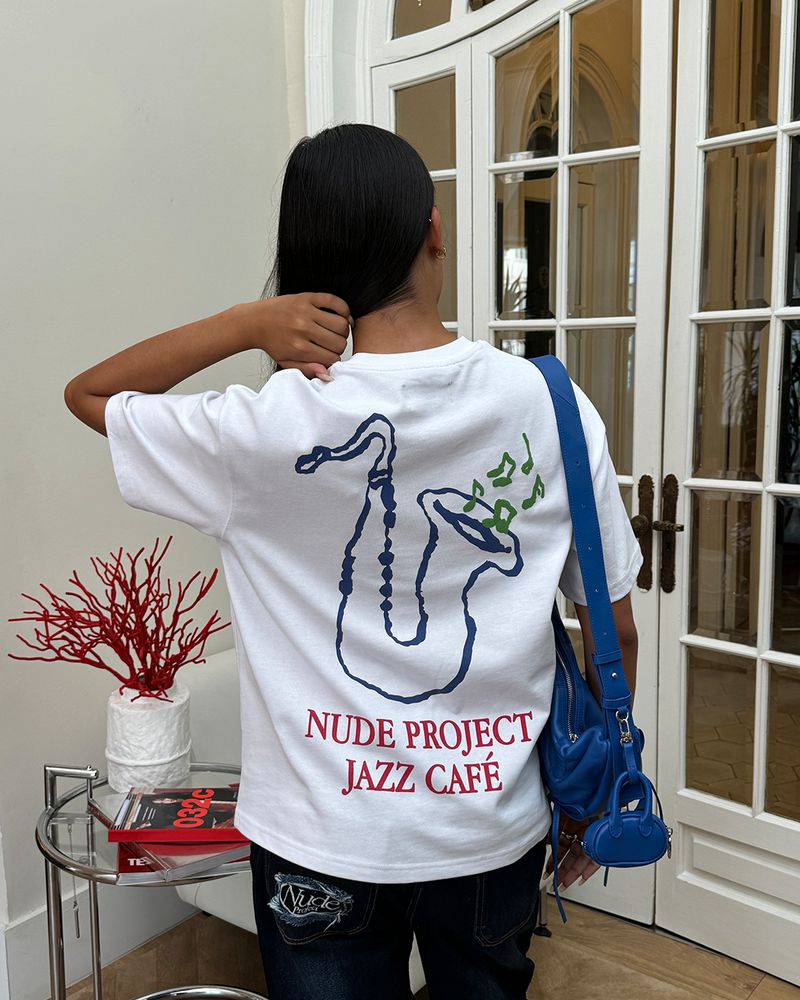 Nude Project Jazz Café T-shirt White | US-27051CJBE