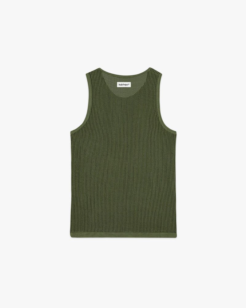 Nude Project Knit Tank Top Olive | US-62419DNJZ