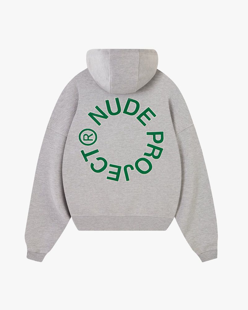 Nude Project Kory Boxy Melange Hoodie Grey | US-30971LKXG