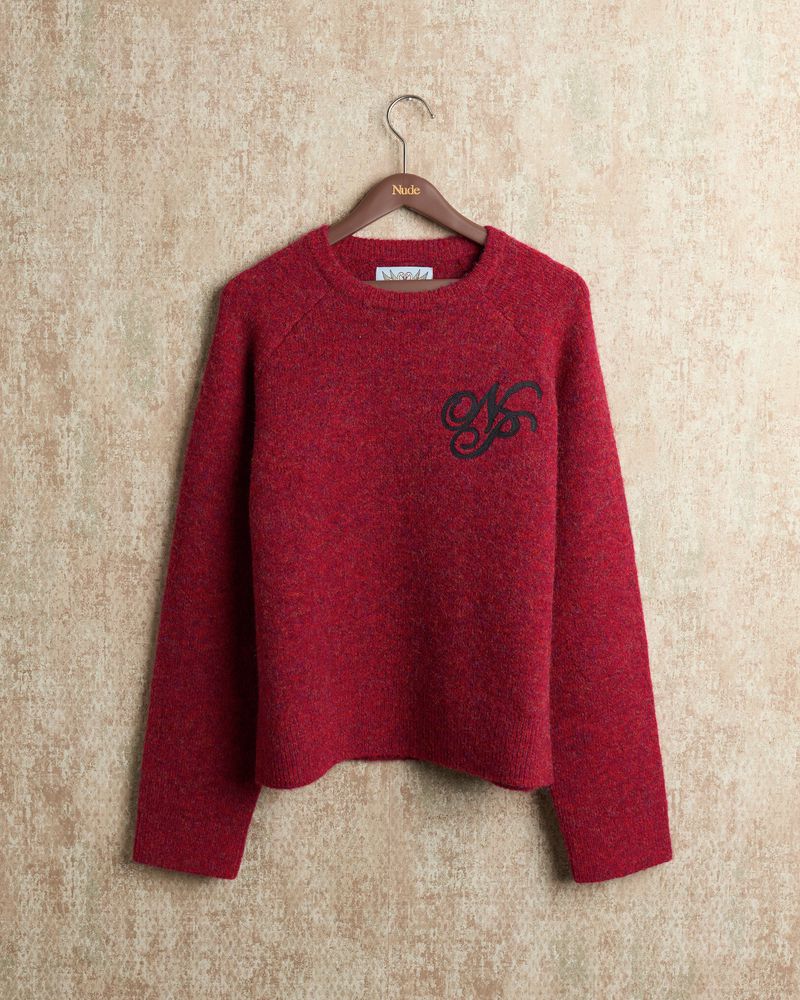 Nude Project Le Marais Knit Sweater Red | US-47685CPSA