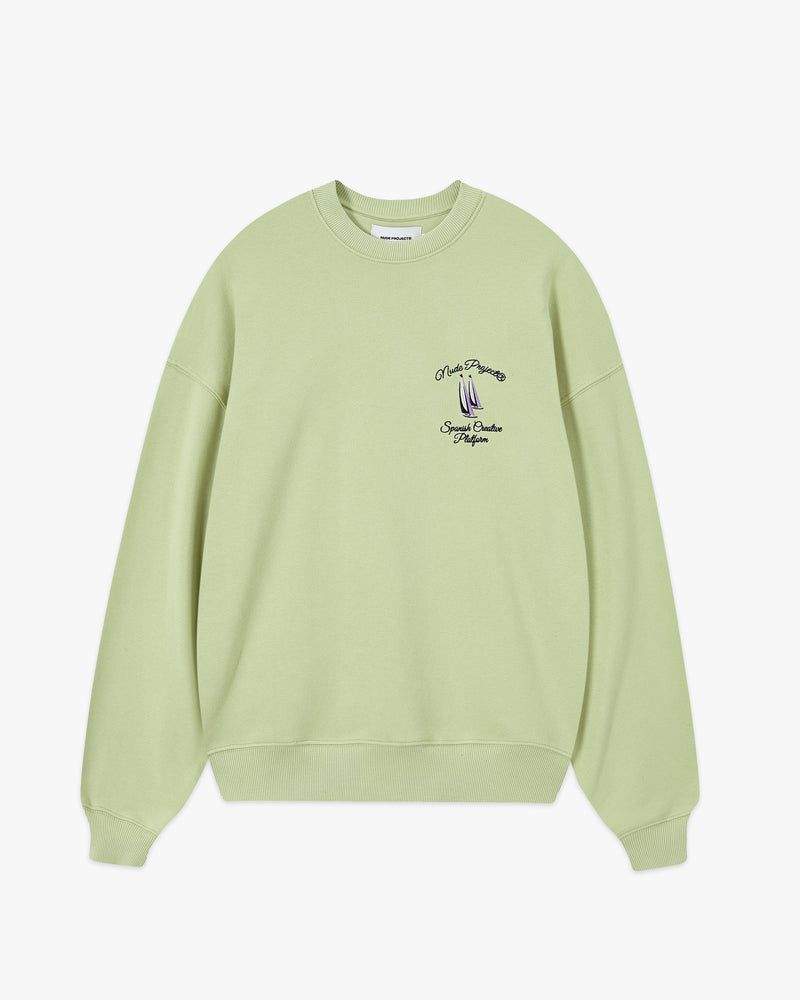 Nude Project Lil Boat Crewneck Sweatshirt Green | US-45789SLIT