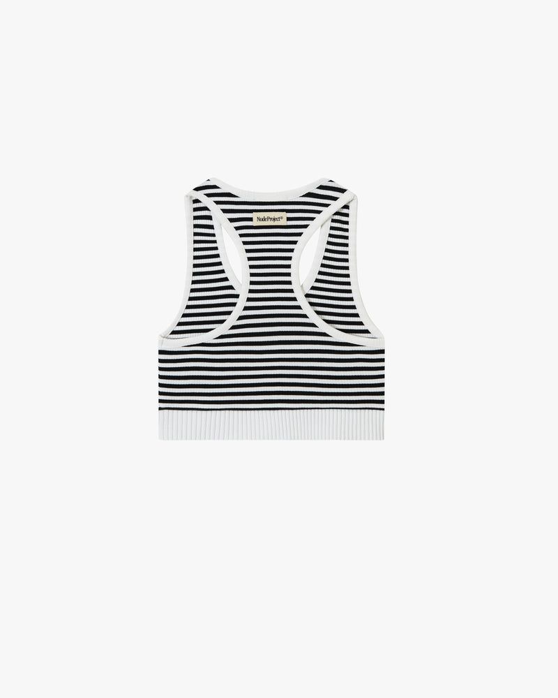 Nude Project Lise Tank Top Black / White | US-73521WFRJ