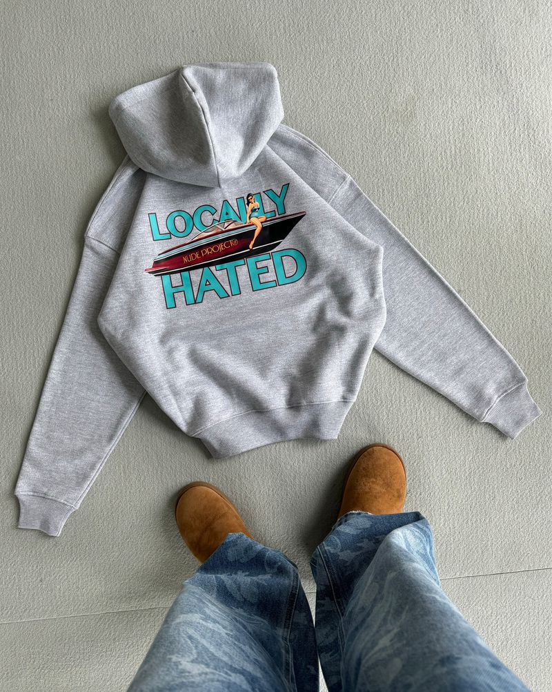 Nude Project Locally Hated Hoodie Grey | US-24839FWIU