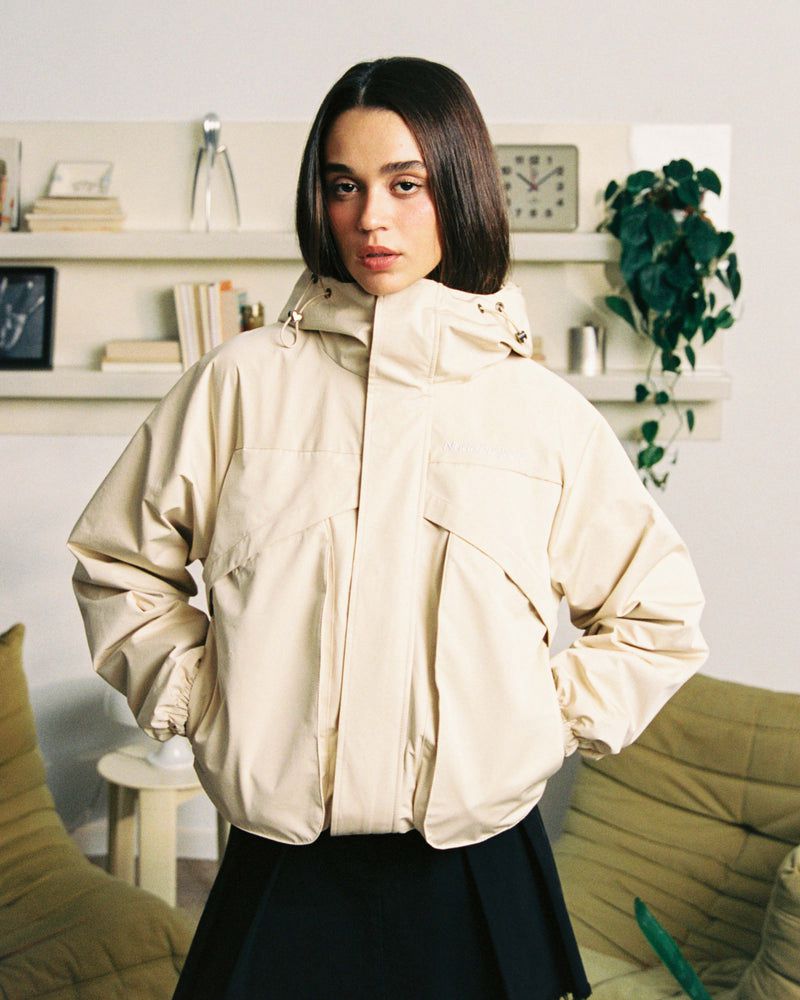 Nude Project Milestones Windbreaker Jacket Cream | US-69038PVYD