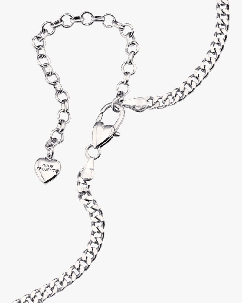 Nude Project Minicuban Necklace Silver | US-40762YMFA