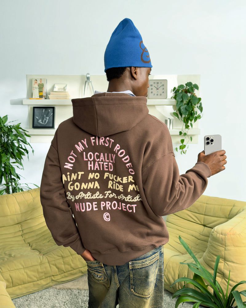 Nude Project Not A Rodeo Hoodie Brown | US-90412EDHB