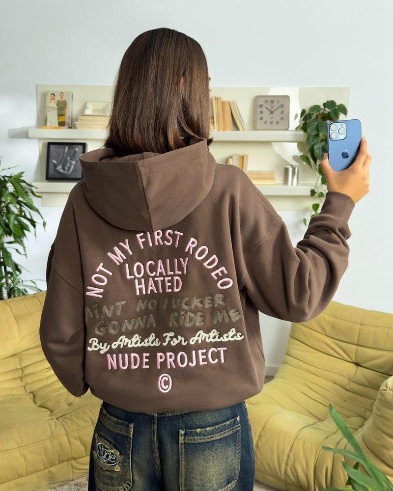 Nude Project Not A Rodeo Hoodie Brown | US-90412EDHB