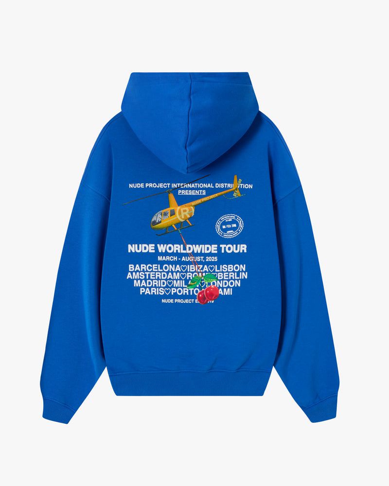 Nude Project Nude Tour Hoodie Blue | US-10743CKRZ