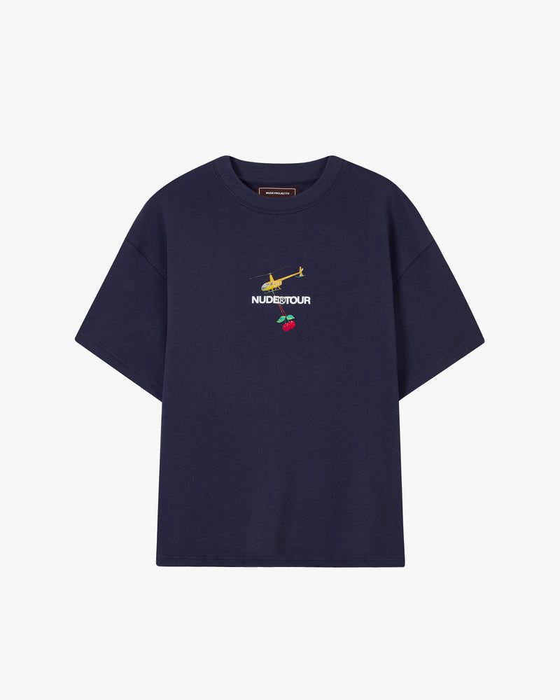 Nude Project Nude Tour T-shirt Navy | US-09832CVZJ