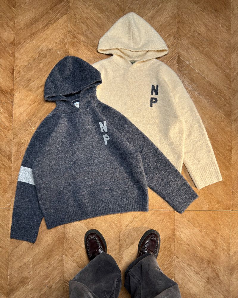 Nude Project Numbers Hooded Sweater Dark Grey | US-64093FVEX