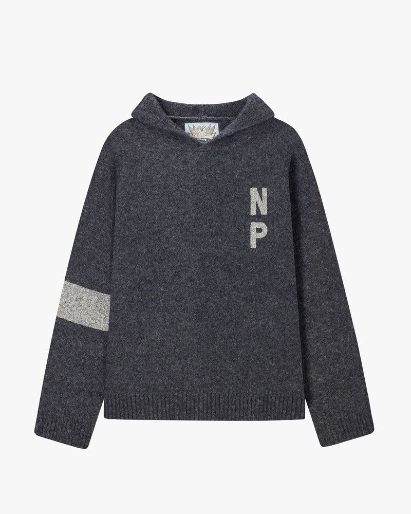 Nude Project Numbers Hooded Sweater Dark Grey | US-64093FVEX